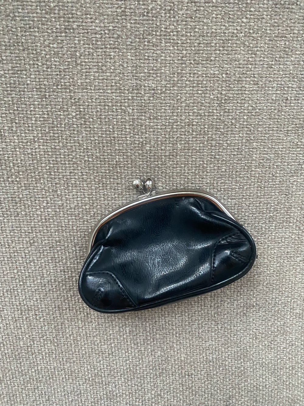 Express Black Small Kiss-Lock Coin Purse